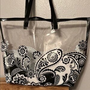 Vera Bradley Black and White Paisley Tote